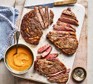 Air fryer steak cut into slices
