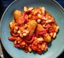 Air fryer veggie sausage casserole on a plate