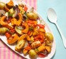 A sharing plate of air fryer roasted veg