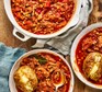 Campfire stew with jacket potatoes