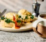 A serving of eggs Florentine