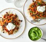 Five-bean chilli served on two plates