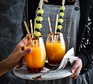 Fruity mocktail served in glasses