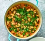 Vegan jambalaya in a pan