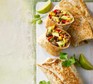 A serving of healthy chicken burritos
