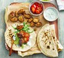 Indian koftas with mint yogurt & flatbreads