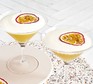 Alcohol-free passion fruit martini served in cocktail glasses