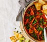 Pulled chicken bowl with tortillas