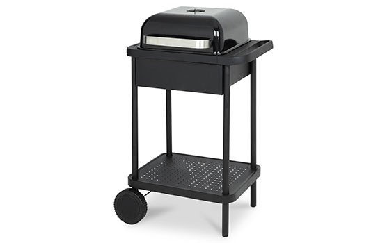 B&Q Rockwell 200 black charcoal barbecue on a white background