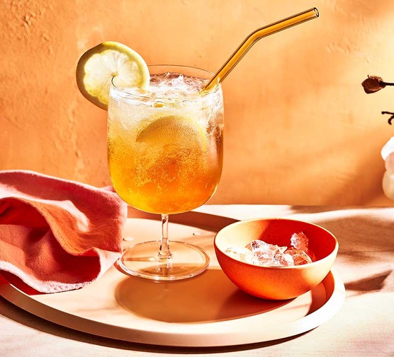 Spritzy summer surprise cocktail in a glass