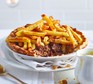 Steak & chips pie in a dish