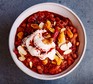 Tomato, pepper & bean one pot with our sweet & spicy topping