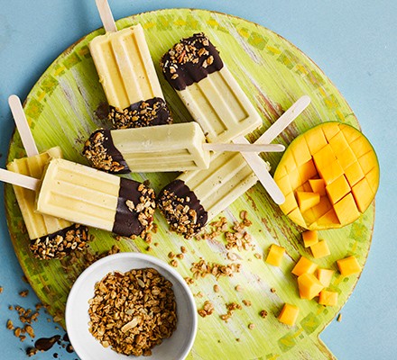 Tropical granola ice lollies