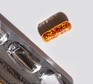 Transparent capsule with medicine in